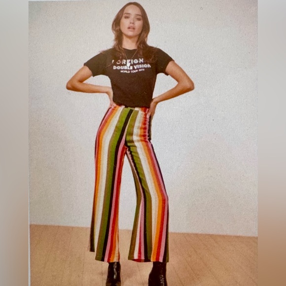 Reformation Clare Rainbow Wide Leg Pant - Picture 1 of 5